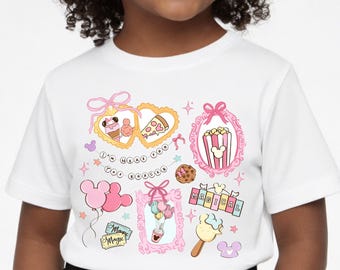 Magical Snacks Shirt , Disney Girl Birthday Tee ,Coquette Disney Snacks Shirt , Pink Disney World Trip Shirt ,I'm Just Here for the Snacks
