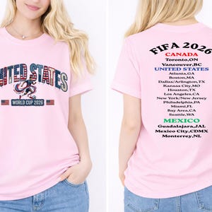 Maillot de la Coupe du monde 2026 des États-Unis, t-shirt de football du pays hôte de la FIFA 2026, cadeau de fan de football de l'USMNT, t-shirt de l'équipe nationale des États-Unis image 8