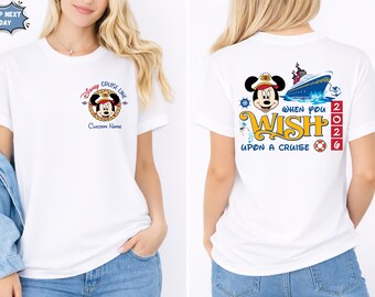 Disney Cruise Wish 2026 Shirt Minnie Cruise Shirt Custom Name Disney Cruise Line Shirt Matching Family Cruise Vacation Tee disney cruise