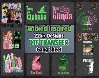 Wicked Musical Elphaba Glinda DTF Transfer, Defying Gravity Broadway Shirt Ready To Press