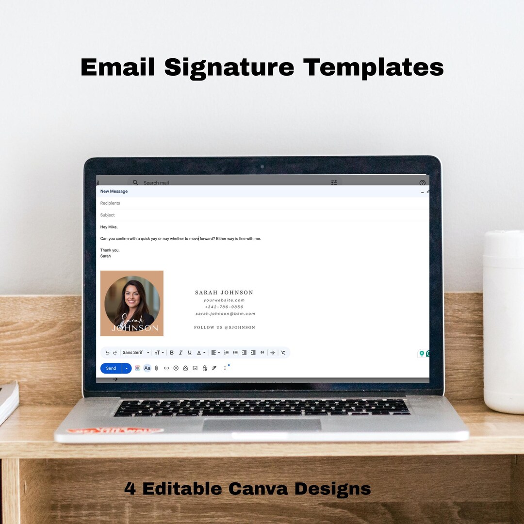 Email Signature Template Canva | Professional Email Signature ...