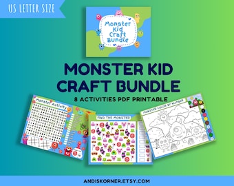 Monster Kid Craft Bundle | Monster Handwerk | Kind Monster | Monster-Kid | Kind Handwerk | Monster Handwerk Maker