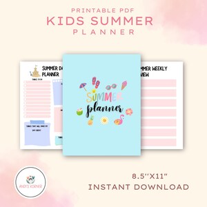 Kids Summer Planner + Chore Chart | Fun & Organized Summer Schedule | Printable Checklist