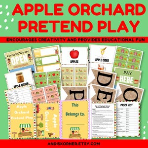 Apple Orchard Pretend Play Center | Pretend Play | Classroom Dramatic Play | Home Dramatic Play | Playroom | Restaurant | Fall Classroom