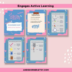 Back To School Scavenger Hunt For Kids | Back To School Scavenger Hunt Game | Digital Download | First Day Of School | Classroom Activity