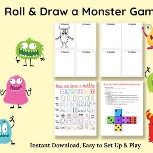 Roll A Monster | Monster Game | Draw a Picture | Roll a Dice game | Draw a Photo image 1