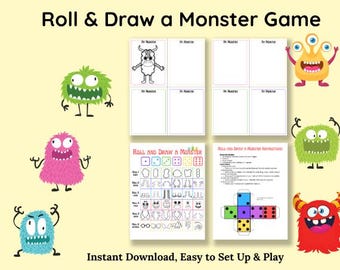 Roll A Monster | Monster Game | Draw a Picture | Roll a Dice game | Draw a Photo