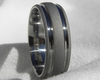 Titanium Ring, Wedding Band, Sandblasted Jewelry