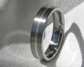 Titanium Copper Silver Ring - Wedding Band