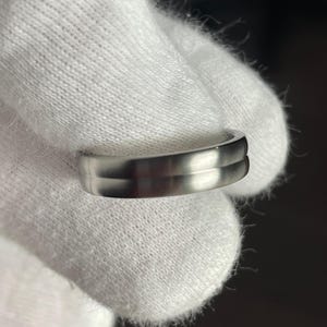 Comfort Fit, Double Stack Low Dome, Titanium Ring, Wedding Band