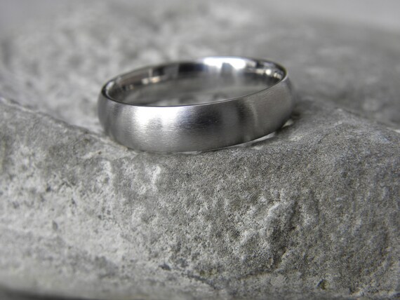 Matte titanium ring deals