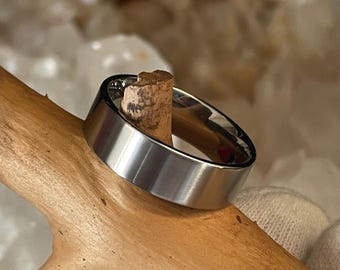 Low/Thin Flat Profile Titanium Ring, Wedding or Anniversary Band, Satin Finish