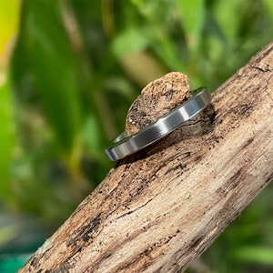 Wedding Ring, Titanium Band, Narrow Widths Flat Profile, Satin Finish