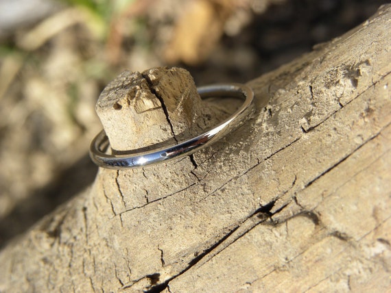 Petite Ring, Everyday Wear Band, 1.5mm Low/Thin Dome Profile Solid Titanium