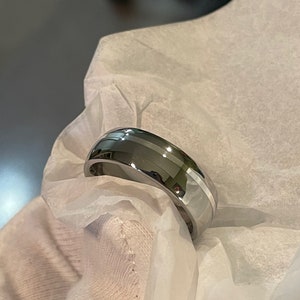 Boston Bay Diamonds Men's 7MM Comfort Fit Titanium Brushed Finish Center Wedding Band Ring - Size 14 : Buy Online at Best Price in KSA - Souq is now