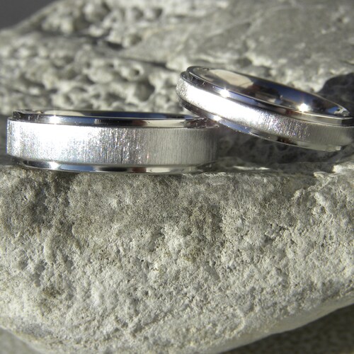 Matching Wedding Bands, Titanium Ring, Ring Set, shops His Hers Rings