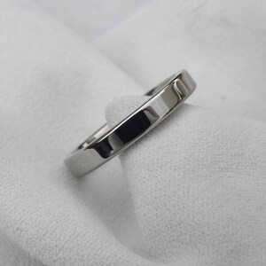 Simple Titanium Ring, Flat Profile Band, Bright Polished Finish image 7