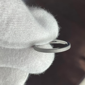 Petite Stacker Ring, Women&#39;s Titanium Ring, Wedding, Standard Flat Profile