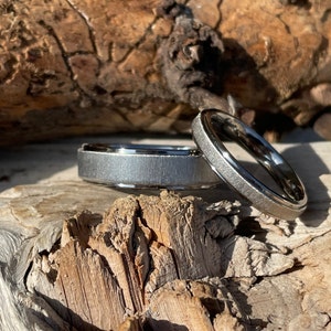 Matching Wedding Bands, Titanium Ring, Ring Set, His Hers Rings image 1