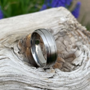 Men’s Ring, Wedding Band, solid titanium, Anniversary gift, Everyday Wear