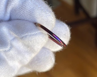 Heat Treated/Colored Titanium Ring, 1.5mm Flat, US size 6, Polished