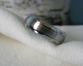 Titanium Mens Ring, Wedding Band, Anniversary, Comfort Fit