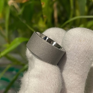 Ring, Wedding, Anniversary Band, Titanium, Sandblasted Finish