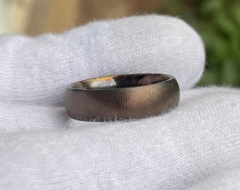 Size 9 Ring, Heat Treated/Colored Titanium Ring, 6mm, Dome Profile