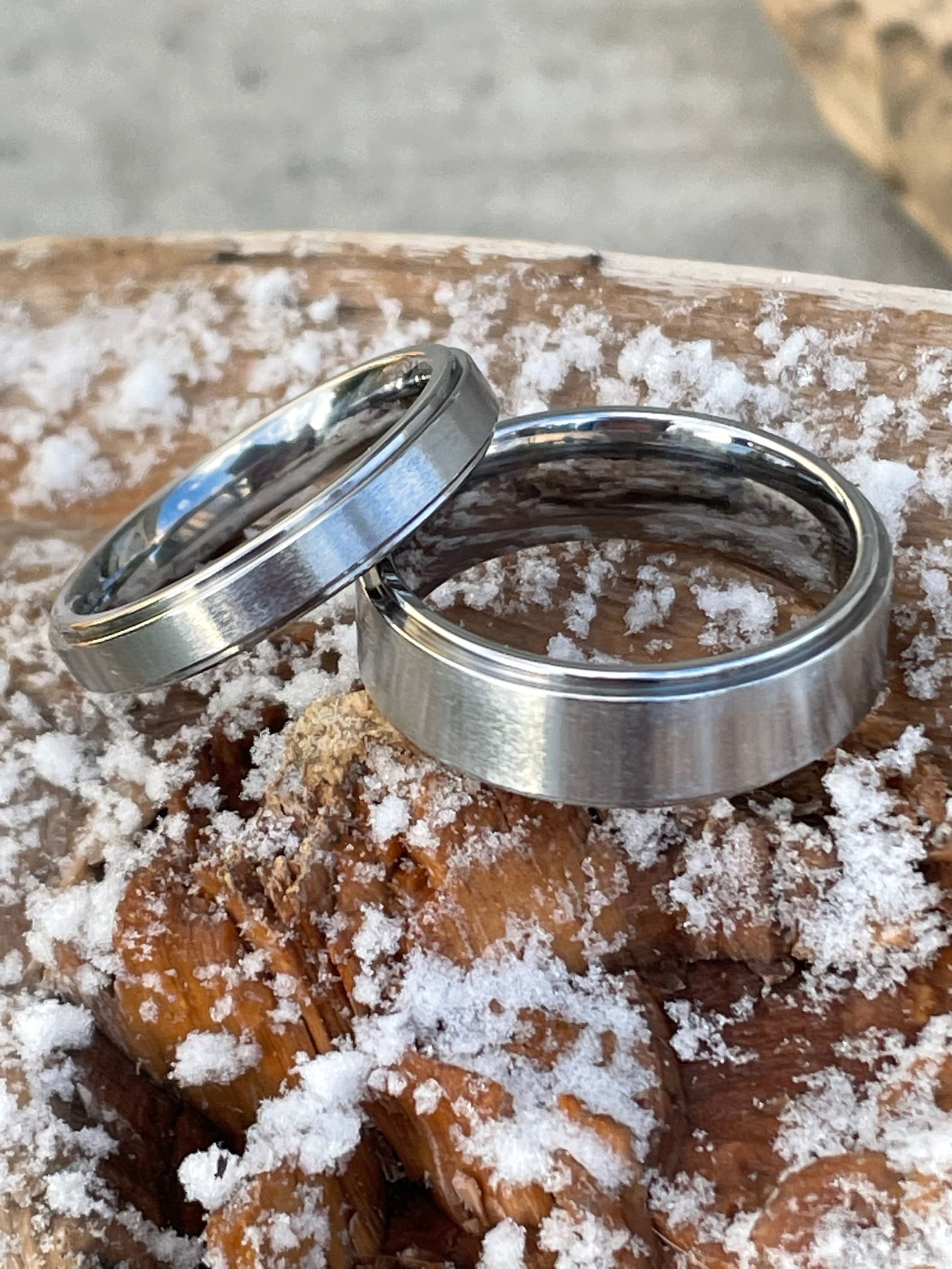 Matching Titanium Rings Couple Ring Set, Wedding, Anniversary, Matching Titanium Bands - Etsy