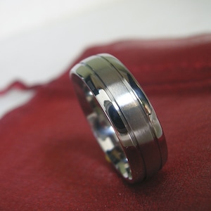 Titanium Mens Ring, Wedding Band, Anniversary, Comfort Fit