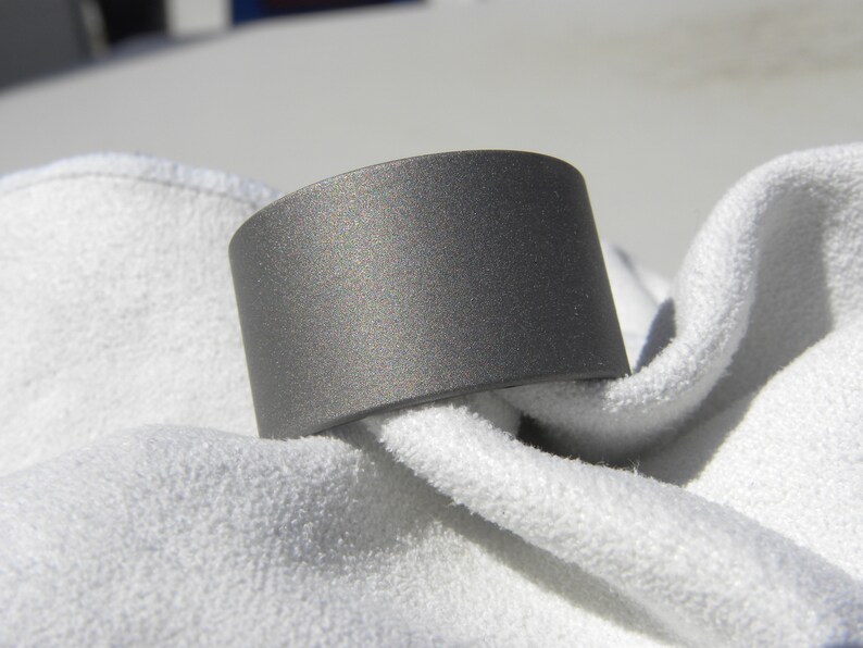 Wide 14mm Clearance Price Wedding Band Titanium Ring Sandblasted Size 11