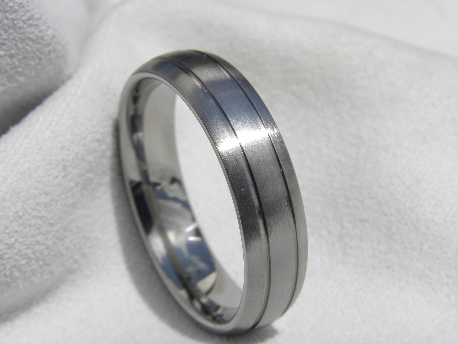 Titanium Mens Ring Wedding Band Anniversary Rings Etsy