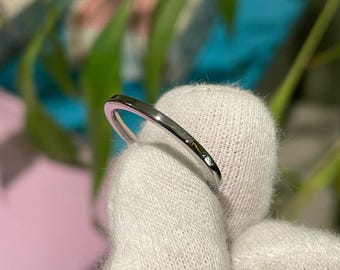 Simple Affordable Wedding Band, Solid Titanium Ring, Polished