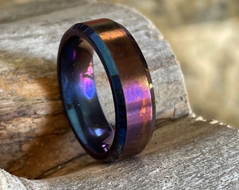 Heat Treated/Colored Titanium Ring, 6mm Width, US size 6