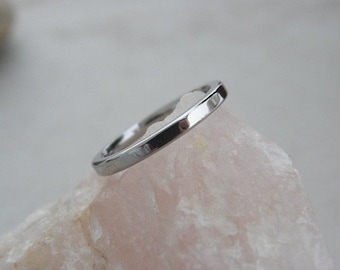 Wedding Ring, Titanium Ring, Wedding Band, 1.5mm-3mm, Flat Profile