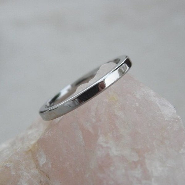 Wedding Ring, Titanium Ring, Wedding Band, 1.5mm-3mm, Flat Profile