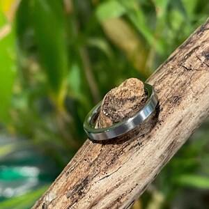 Wedding Ring, Titanium Band, Narrow Widths Flat Profile, Satin Finish