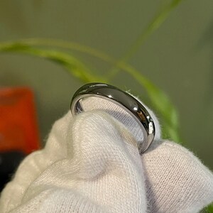 Simple Modern Wedding Band, Mens, Ladies, Titanium Ring image 7