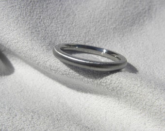 Ladies Ring, Wedding Band, Frosted Finish, Titanium, Petite Band