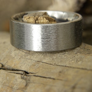 Mens Ring, Titanium Band, Stone Finish, Wedding, Annversary, Rugged Looking image 8