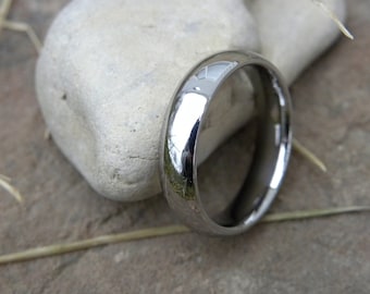 Simple Modern Wedding Band, Mens, Ladies, Titanium Ring