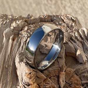 Simple Men's Wedding Ring, Solid Titanium Band, Well-Crafted, Low Thin Profile