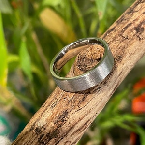 Mens Ring, Titanium Band, Stone Finish, Wedding, Annversary, Rugged Looking image 7