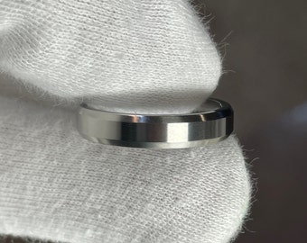 Beautiful Satin Finish, Beveled Edges, Titanium Ring, Wedding Band