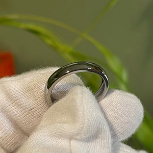 Simple Modern Wedding Band, Mens, Ladies, Titanium Ring image 8