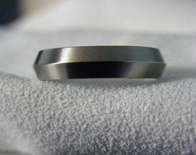 Titanium Knife Edge Ring or Wedding Band Satin Finish Etsy