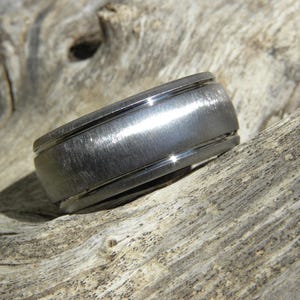 Wide Widths Titanium Ring, Wedding Band, Women's or Men's, Frosted Finish