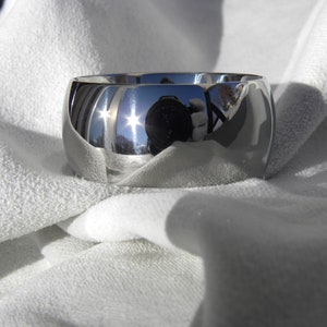 Titanium Ring Wide Dome Profile Wedding Band Polished - Etsy