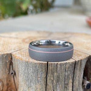 Sandgestrahlt, Titan Kupfer Ring, Ehering, Für Ihn