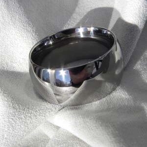 Titanium Ring Wide Dome Profile Wedding Band Polished - Etsy